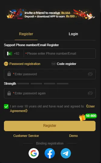 666p game apk register