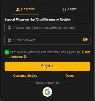 K666 game Register image